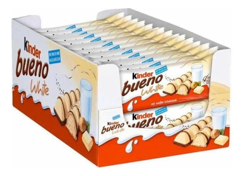 15 Unid Bombom Kinder Bueno White (branco) - Ferrero 