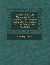 Comprar Libro Resumen De Las Memorias De La Academia De Ciencias ...
