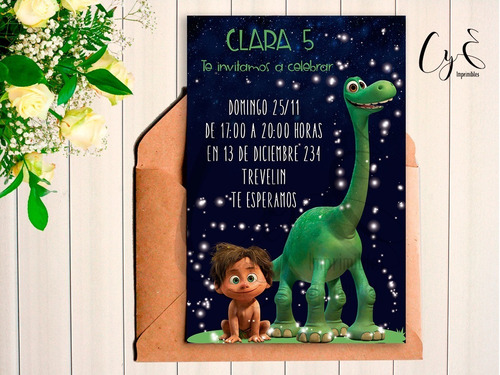 Mini Kit Imprimible Un Gran Dinosaurio + Invitación Digital