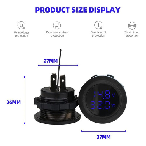 Gtx Display Digital De Teste De Voltagem Automotiva