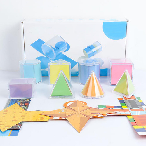 8 Pçs Forma 3d Brinquedos Geométricos Material De