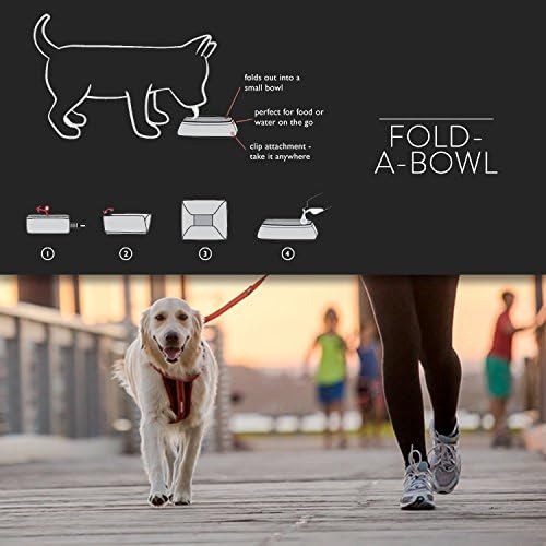 Ezydog Cuenco Plegable Portátil, Anti Derrames, Para Perros