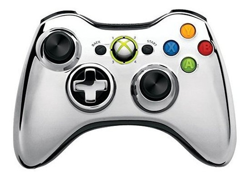 Mando Inalámbrico Xbox 360 - Cromo De Plata.