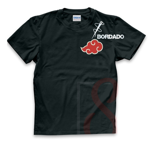 Playera Naruto Bordada, Peso Completo 100% Algodón