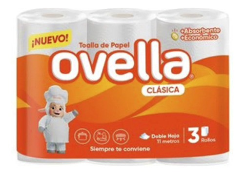 Toalla De Papel Ovella Clásica 3 Un 11 Mt | Comaac