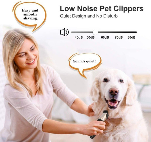 Imagen 5 de 9 de Maquina De Peluquería Canina Kit Mascotas Inalámbrica Full