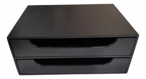  Suporte De Monitor P/ Laptop - Organizador Cor Preto 2 Gav