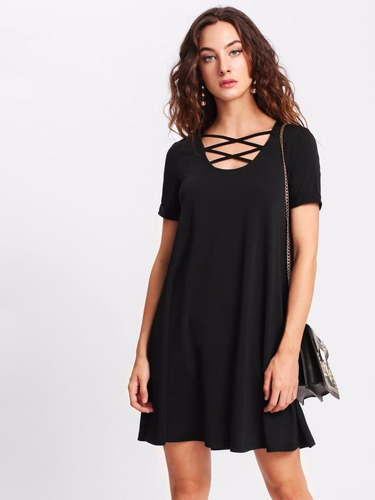 Vestido Casual Corto De Algodon