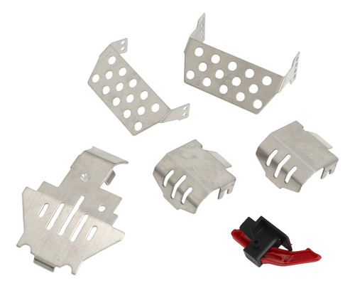 Protector De Acero Inoxidable Rc Car Chassis Armor, 6 Piezas