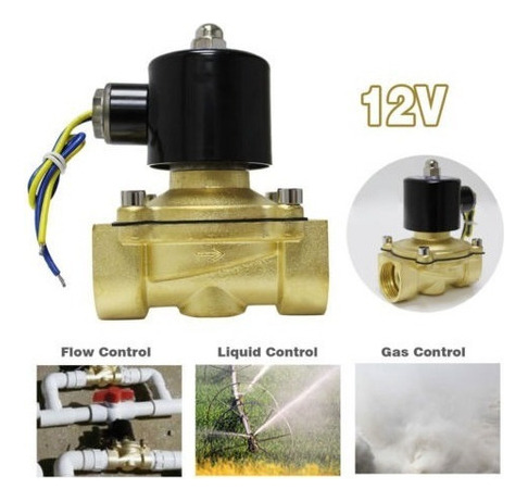 U.s. 12v 1 Pulgadas De Bronce Eléctrica Solenoide Válvula Ma
