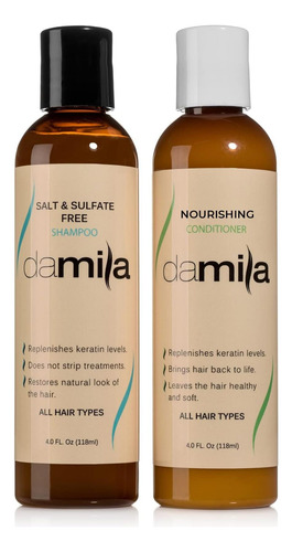 Shampoo E Condicionador Sem Sal E Sulfato Damila Para Cabelo