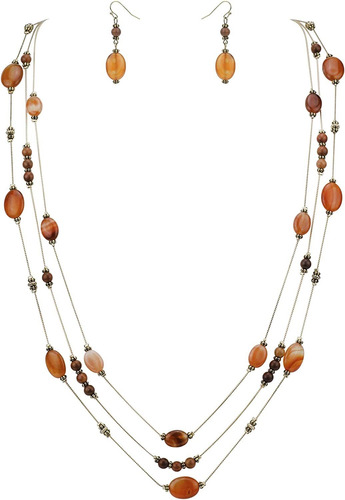 Coiris Collar De Perlas De Turquesa De Imitación Para Mujer 