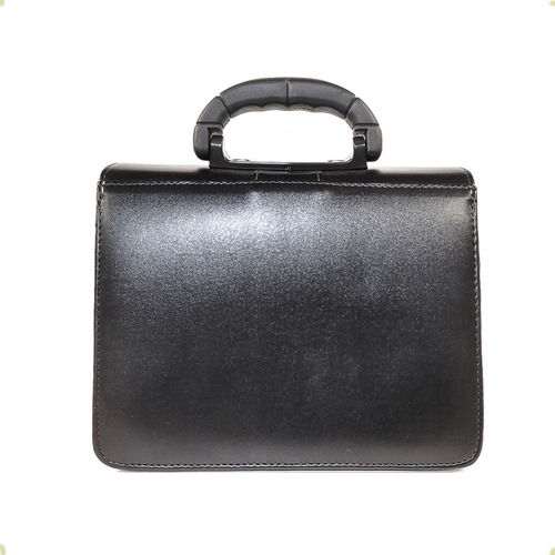 Pasta Bolsa Capanga Ccb Liso Preto Ap Bordado Flauta R2018 Cor Preta Desenho Do Tecido Lisa