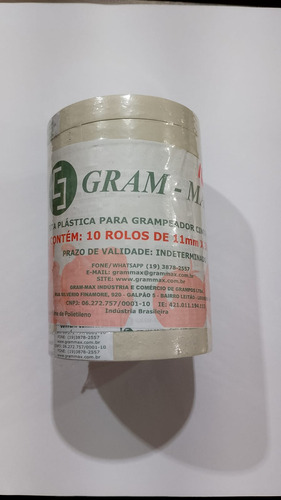 Gram-max Fita Plástica Para Grampeador Cintador