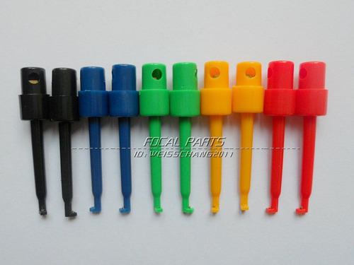 10pcs Cable Kit Prueba Gancho Clip Grabbers Prueba Sonda F S