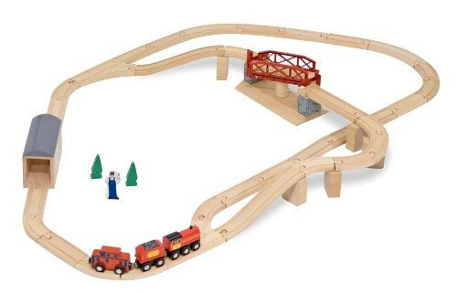 Melissa Y Doug, Puente Giratorio De Madera, Set De 47 Piezas