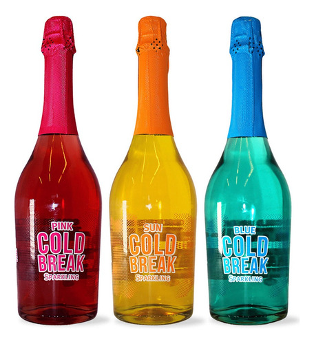 Tripack Espumante Cold Break - Pink - Blue - Sun - 750ml