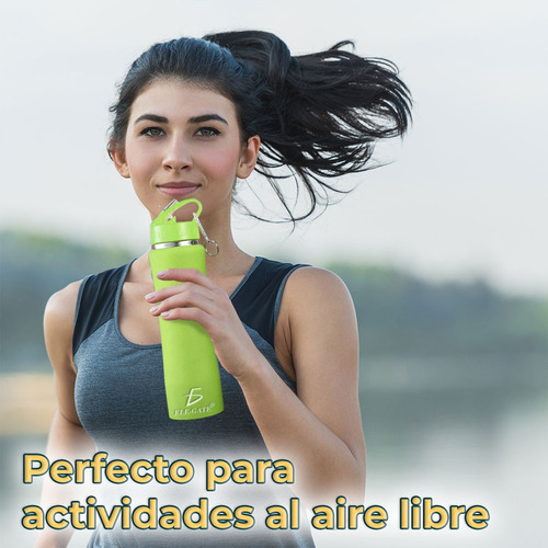 Termo Botella Deportiva Asilada Acero Inoxidable 600ml