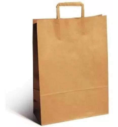 Bolsa Papel Kraft Manila Con Manija 34*17*48cm Pack X 25u