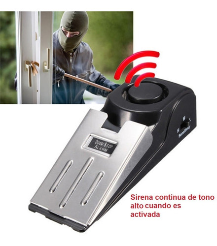 Cuña Puerta Alarma Robo Intruso Puerta Ladron Seguridad Tope