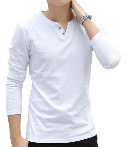 Mens Long Sleeve Shirt Casual Comfort Henley Shirts Fall