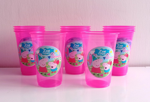 Vasos Pepa Pig Descartables Personalizados