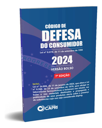 Código De Defesa Do Consumidor De Bolso, De Editora Capri. Editorial Capri, Tapa Mole, Edición 7 En Português, 2024