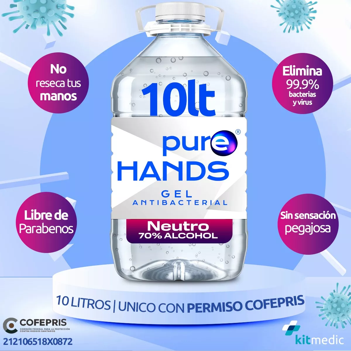 Primera imagen para búsqueda de gel antibacterial mayoreo