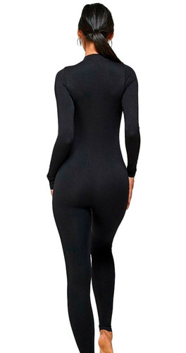 Imagen 2 de 6 de Catsuit Mono Lycra Elastizado Manga Larga Con Cierre