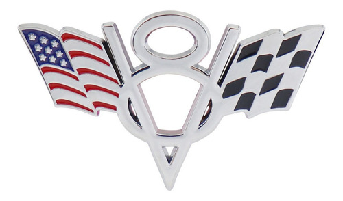 Emblema V8 Bandera Pickup Ford F-150 Chevrolet Corvette