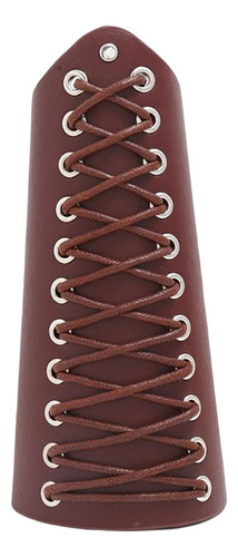 3 Muñequera De Cuero Con Cordones, Muñequera Marrón