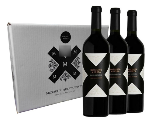 Vino Mosquita Muerta Blend De Tintas Caja X 3 -