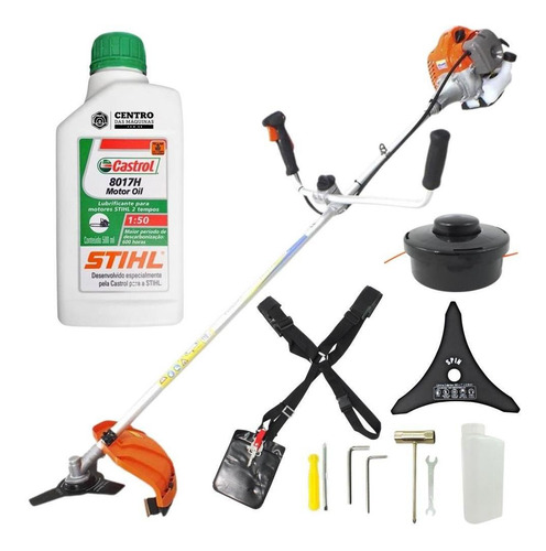 Roçadeira Vulcan Vr430p 43cc 1,7hp Com Óleo Castrol Stihl 2t