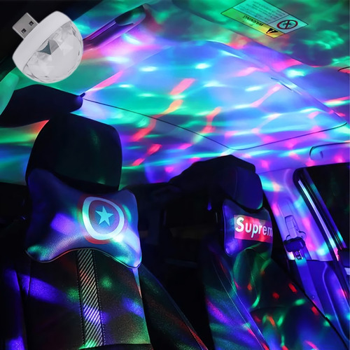 Imagen 6 de 9 de Bombillo Rgb Decorativo Reflector De Luces De Colores Usb