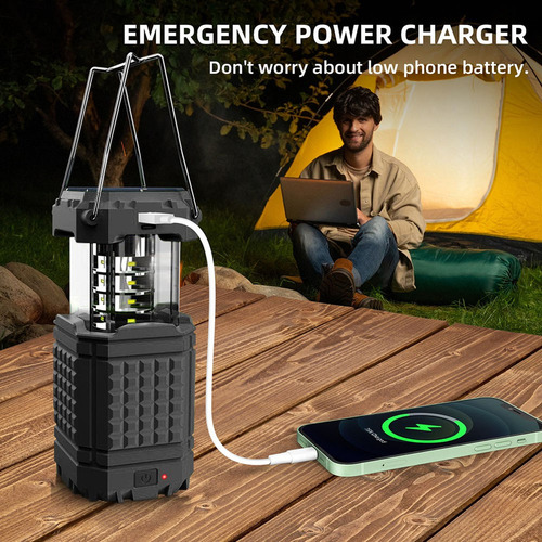 Linterna De Camping, Linternas Solares Recargables, Luces, B