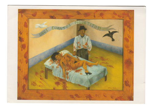 Arte Mexico Frida Kahlo Postal Unos Cuantos Piquetitos Color (Usado)