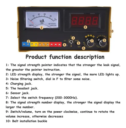 Detector De Fugas De Agua Subterráneo Sensor Geófono