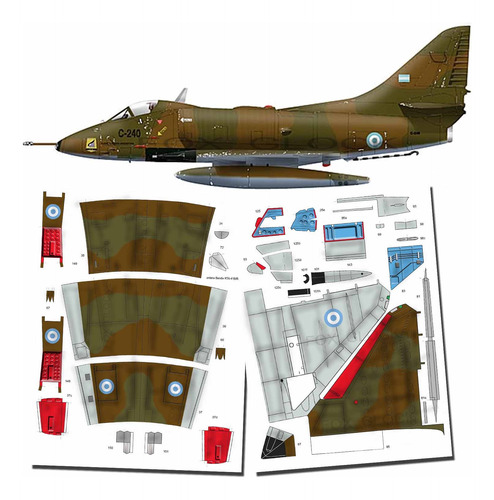 A4 B Skyhawk Malvinas Fuerza A Argentina Papercraft Superior