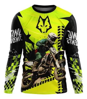 Playera Niño Motocross Wolf Racing Jersey Deportes Extremos