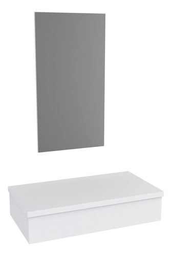 Bancada Gabinete Metrópole 802w 80cm Com Espelheira S/cuba Cor do móvel Branco Chess