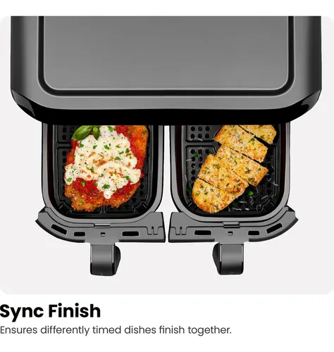 Air Fryer Chefman Dual Basket, Pantalla Táctil Digital De 6