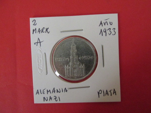 Moneda Alemania 2 Mark De Plata Tercer Reich Año 1934 Escasa