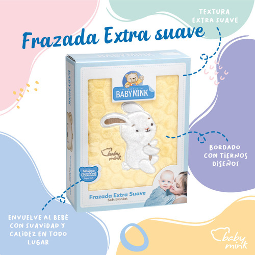 Frazada De Tejido Flannel Extra Suave Con Diseño Bordado