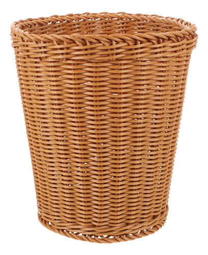 Cesta De Almacenamiento De Basura Tejida Con Cubeta De Mimbr