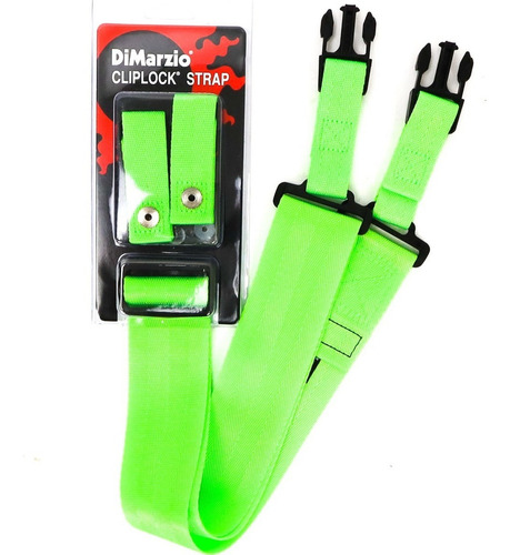 Correa Correia Dimarzio Cliplock Gtr DD2200gn de nailon verde
