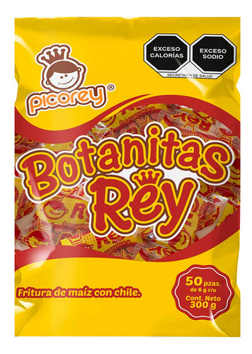 Churritos Sabor Chile y Limón Botanitas Rey Picorey 50 pack 275g