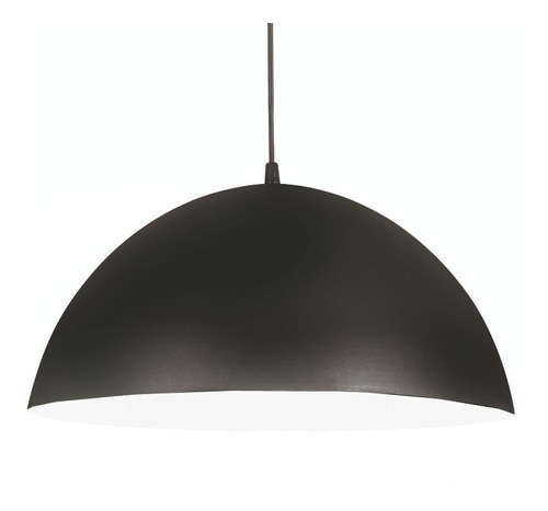 Lampara Colgante Metal Media Esfera Ø40cm Negra Ferrolux