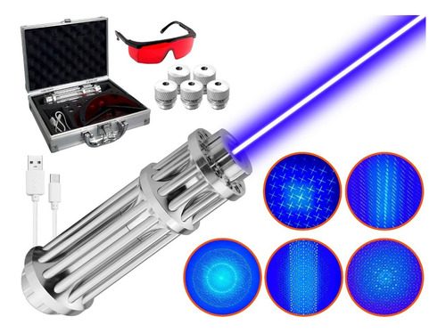 Puntero Laser Azul Metal El Mas Potente Prende Fuego