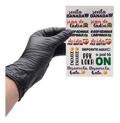 Imagem 3 de 4 de Tatuagem Intima Temporária Senta Danada 10 X 15cm Sedux