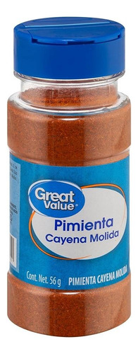 6 Pza Pimienta Cayena Great Value Molida 56 G